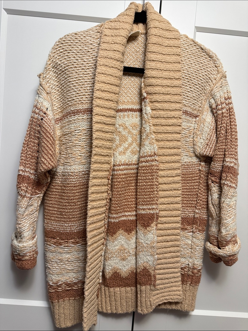 Matilda Jane Beige & Brown Shawl Cardigan